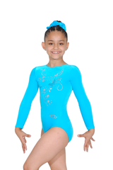 Panache Butterfly Motif Long Sleeve Gymnastics Leotard