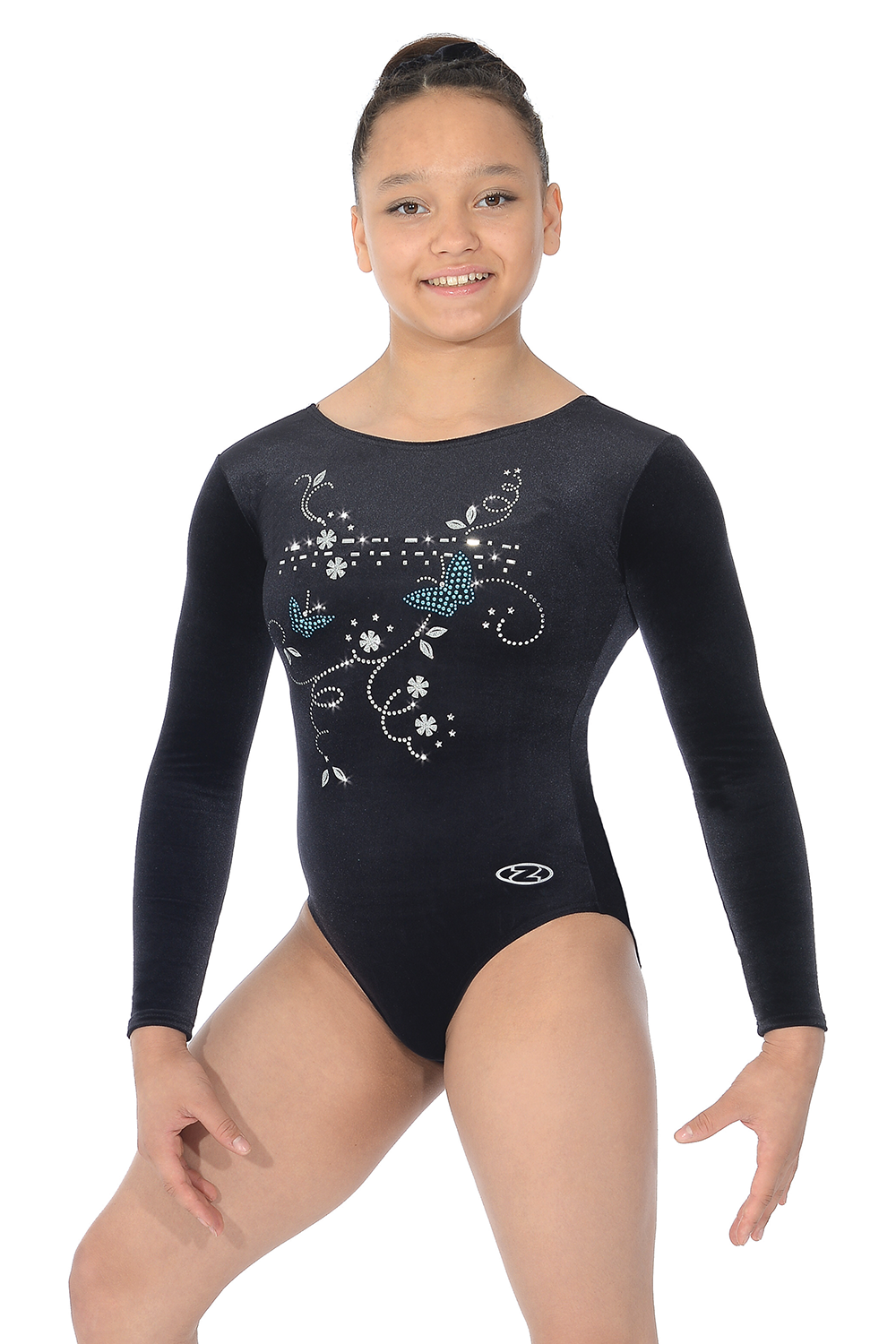 Panache Butterfly Motif Long Sleeve Gymnastics Leotard