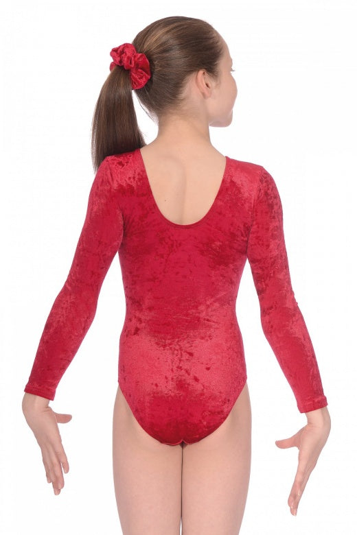 Ramona Long Sleeved Crushed Velour Leotard