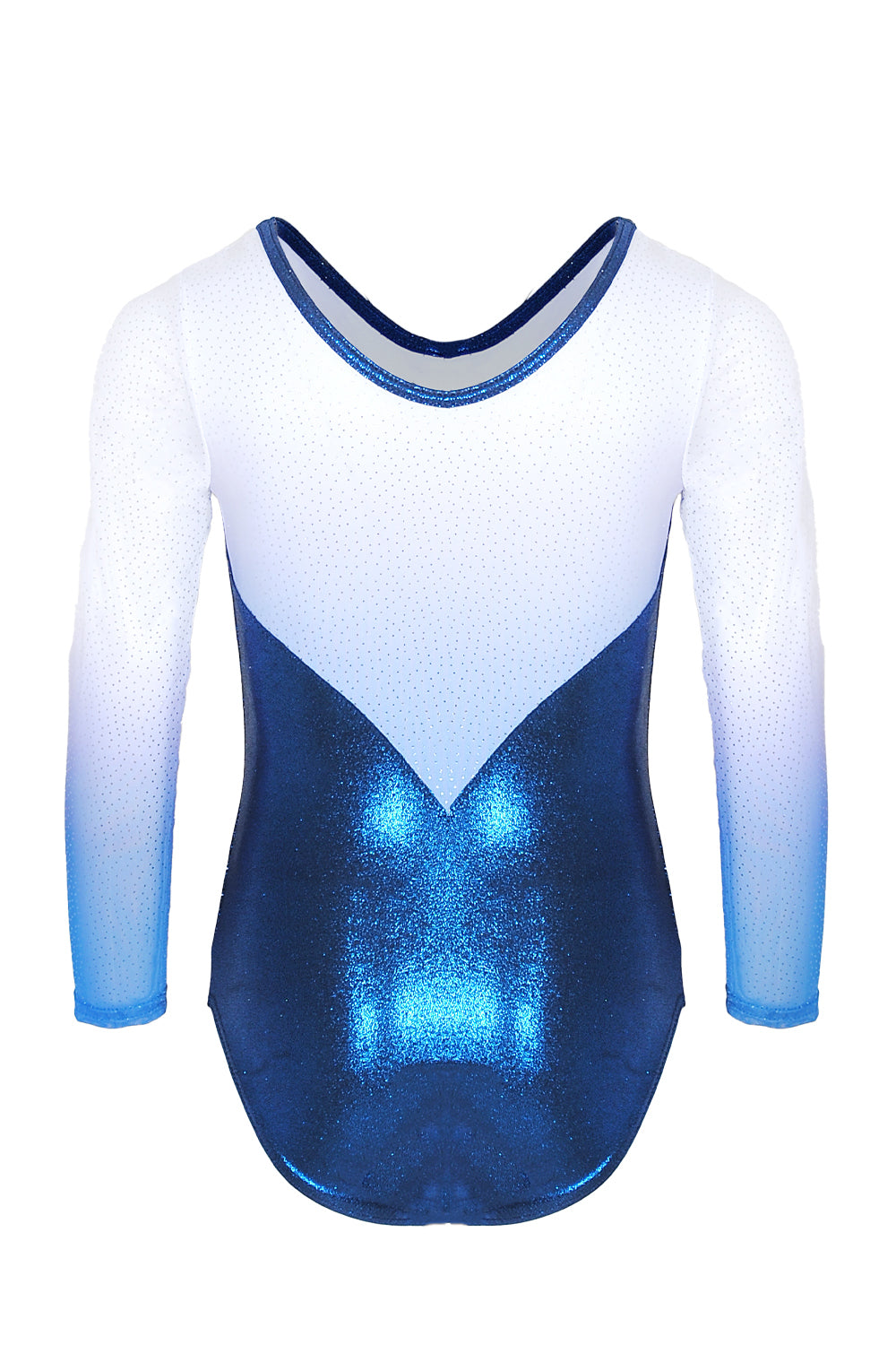 Vogue Long Sleeved Gymnastics Leotard with Ombre Mesh