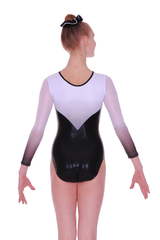 Vogue Long Sleeved Gymnastics Leotard with Ombre Mesh