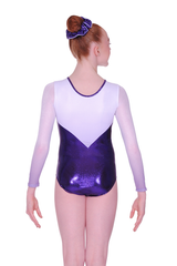 Vogue Long Sleeved Gymnastics Leotard with Ombre Mesh