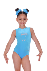 Chilly Smooth Velour Leotard with Crystal Penguin Motif