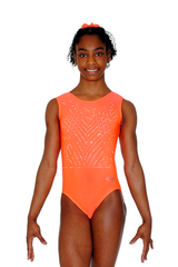 Affinity Matt Lycra Econyl® Leotard with Sparkling Crystal Motif