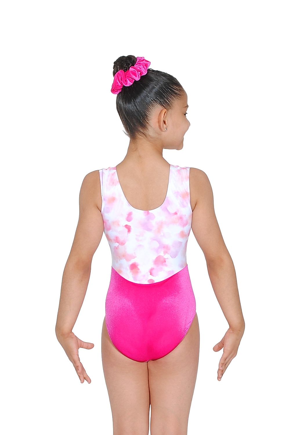 Blossom Sleeveless Smooth Velour & Print Leotard