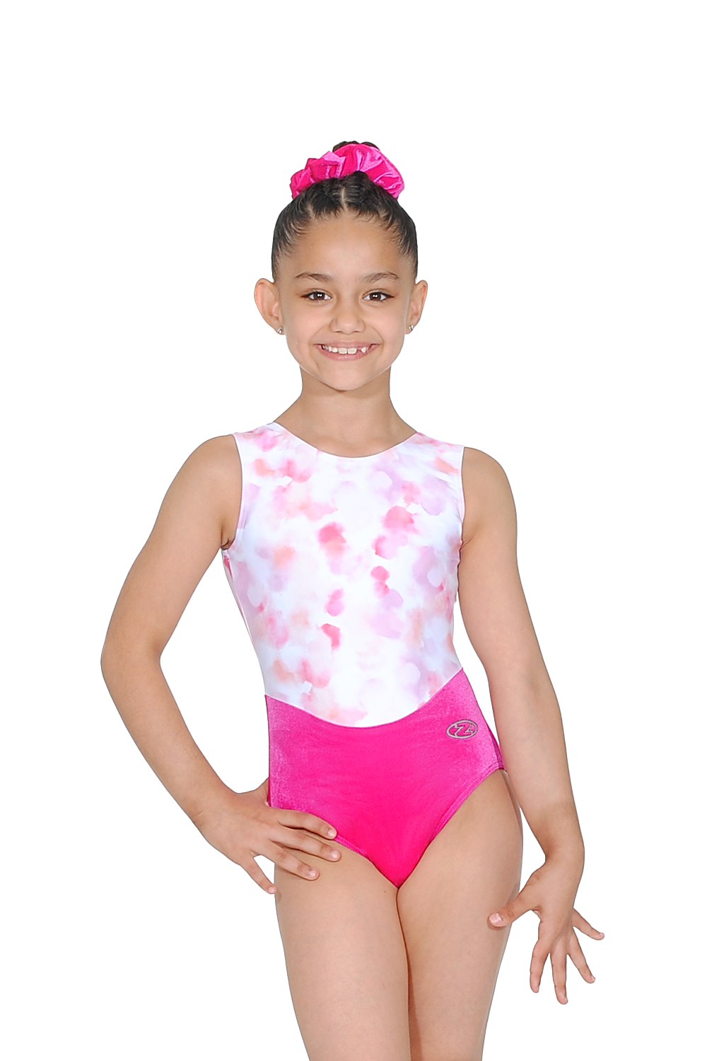 Blossom Sleeveless Smooth Velour & Print Leotard