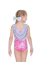 Harmony Heart Print Multi-coloured Gymnastics Leotard