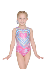 Harmony Heart Print Multi-coloured Gymnastics Leotard