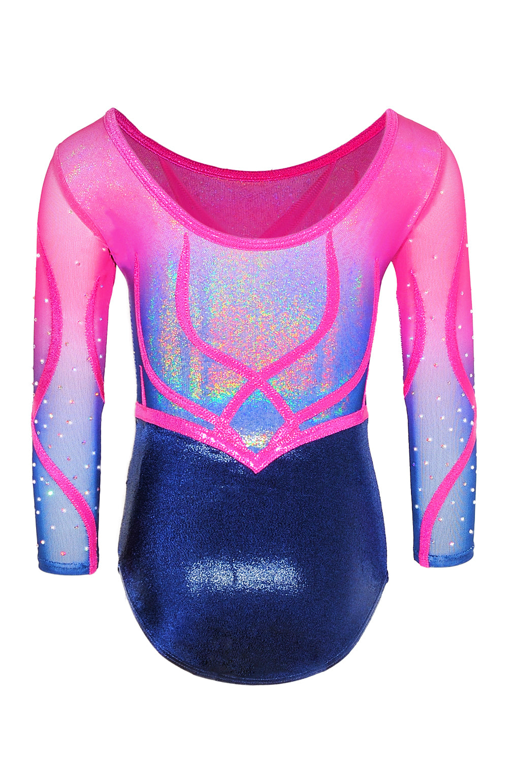 Enchanted Applique & Crystal Long Sleeved Leotard