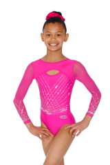 Spotlight Long Sleeved Econyl® Leotard with Premium Crystals