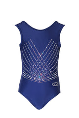 Spotlight Sleeveless Econyl® Leotard with Cross-over Mesh Back