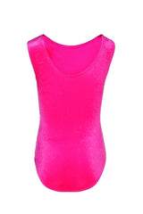 Maisie Smooth Velour Girls' Leotard with Sequin Motif