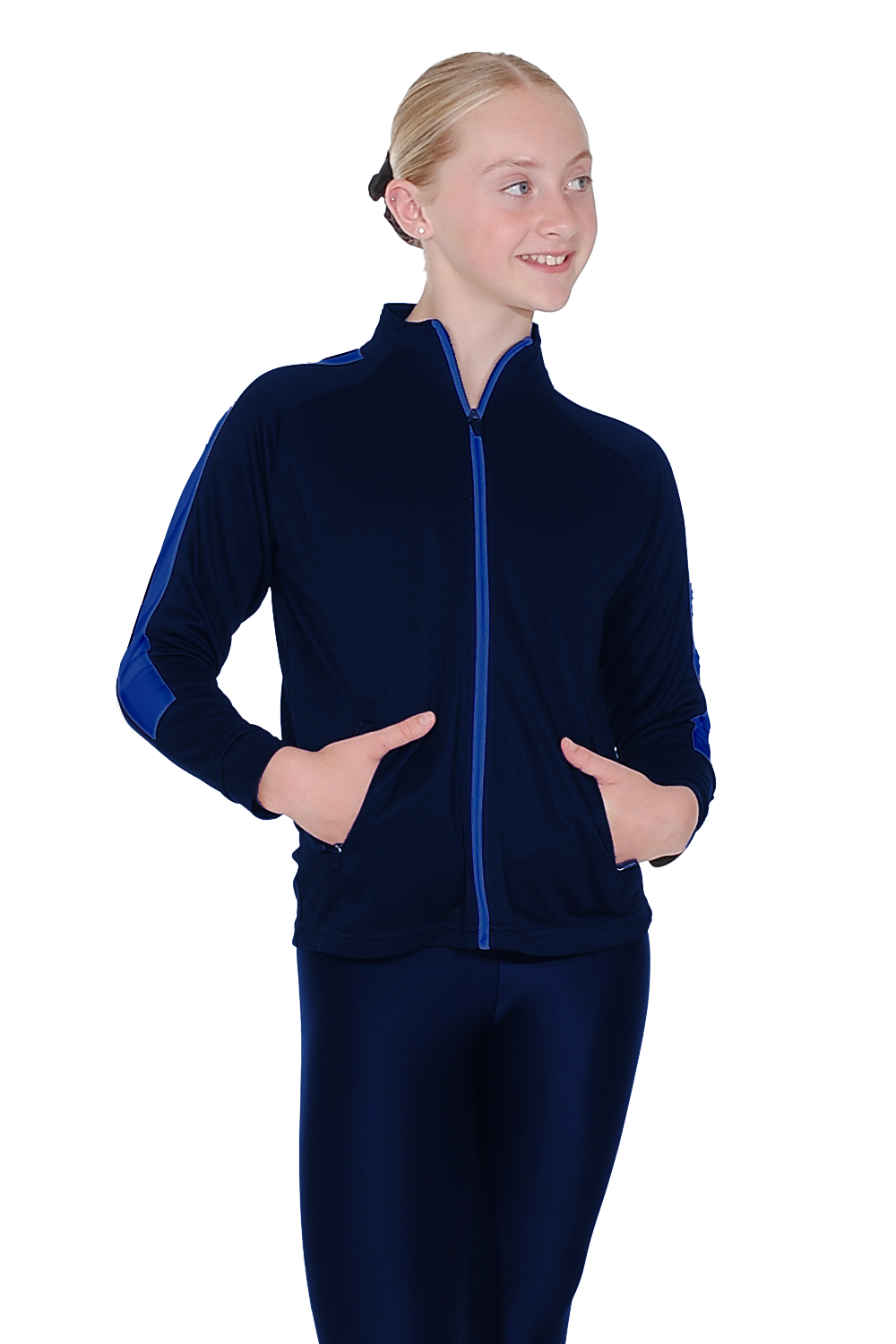 Two-Tone Zipped Tracksuit Top