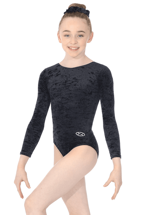 Ramona Long Sleeved Crushed Velour Leotard