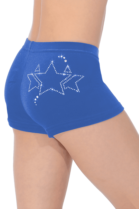 Galaxy Gymnastics Shorts with Star Crystal Motif