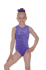 Stellar Sleeveless Round Neck Motif Leotard