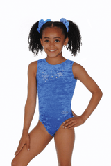 Stellar Sleeveless Round Neck Motif Leotard