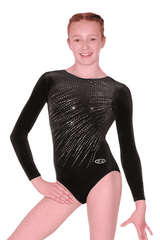 Sunbeam Long Sleeve Smooth Velour Leotard Motif 8